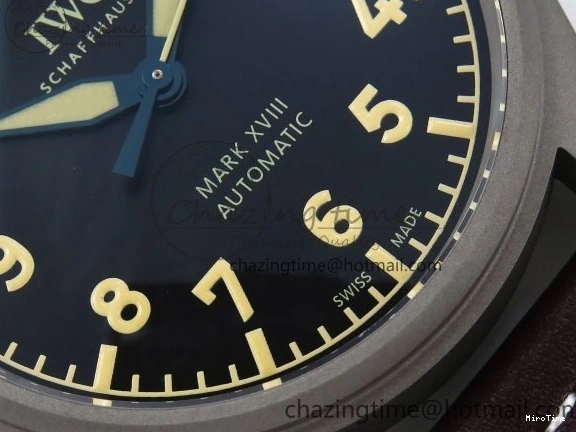 MIROTIME 0515 Pilot Mark XVIII Titanium BLSF 1:1 Best Edition Black Dial on Brown Leather Strap MIYOTA Popular 7020